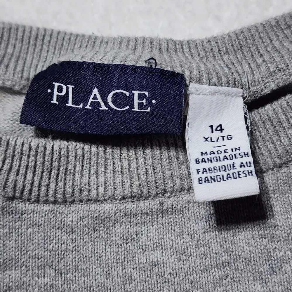 Childrens Place Boys Blue and Gray Colorblock Sweater